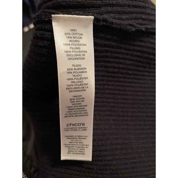 Chico’s Size 3 (14-16) Quilted Scroll Puffer Front & Knit Back Vest NWT - Picture 5 of 7